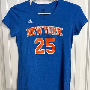 Women’s Adidas New York Knicks Derrick Rose #25 T-Shirt Size L NBA